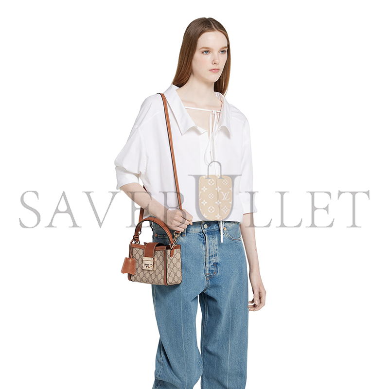 G*u*i padlock small top handle bag 841653 (20*13.5*8cm)